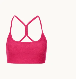 Spacedye Slim Racerback Bra in Vivid Pink Heather
