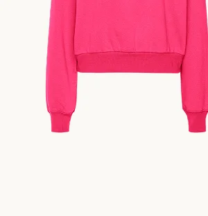 LuxeFleece Oversized Sweatshirt in Vivid Pink