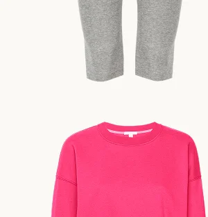 LuxeFleece Oversized Sweatshirt in Vivid Pink