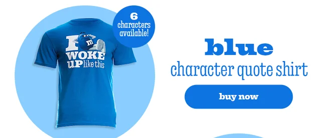 BLUE CHARACTER QUOTE SHIRT