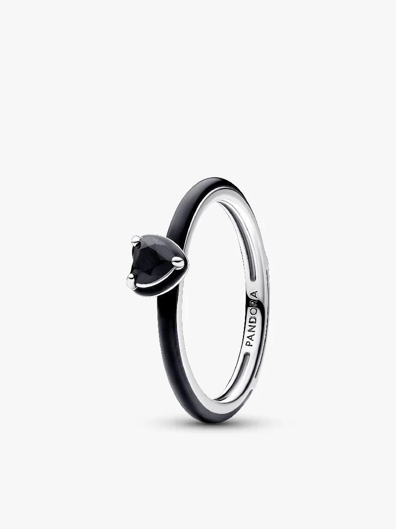 Pandora ME Black Chakra Heart Ring