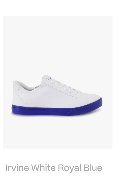 Irvine White Royal Blue