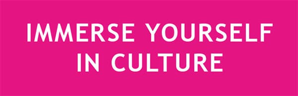 IMMERSE YOURSELF IN CULTURE