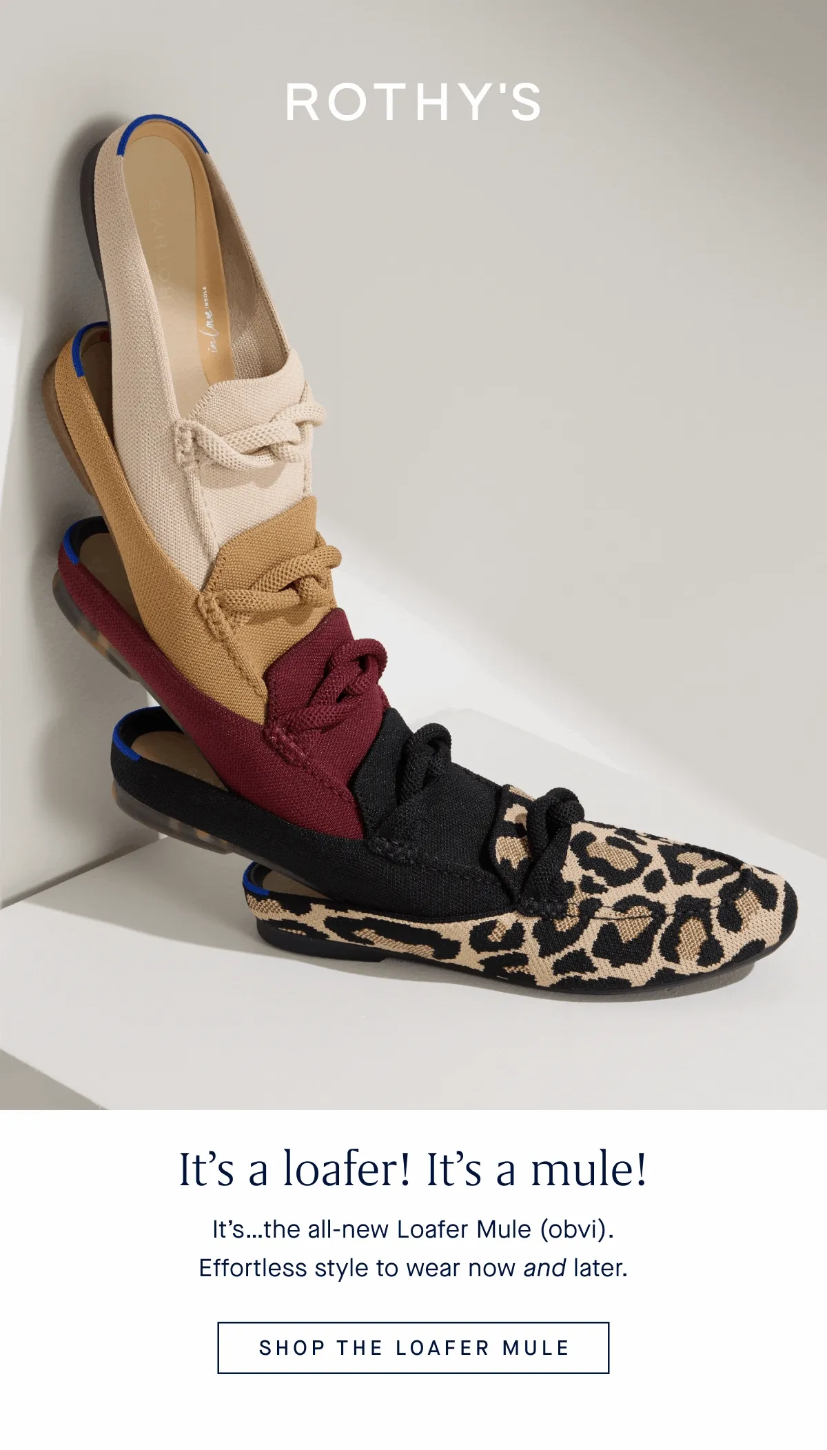 It’s a loafer! It’s a mule! It’s…the all-new Loafer Mule (obvi!). Effortless style to wear now and later. SHOP THE LOAFER MULE
