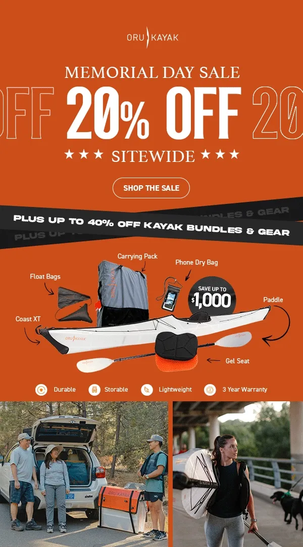 Memorial Day Sale: 20% Off Sitewide + Up to 40% Off Bundles