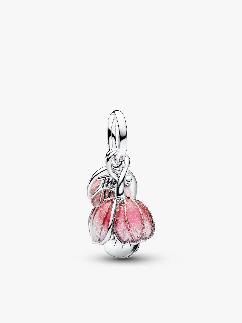 Two-Tone Blooming Flower Dangle Charm