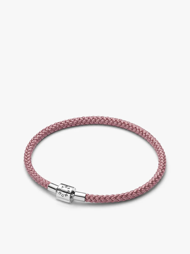 Shimmering Pink Cord Bracelet