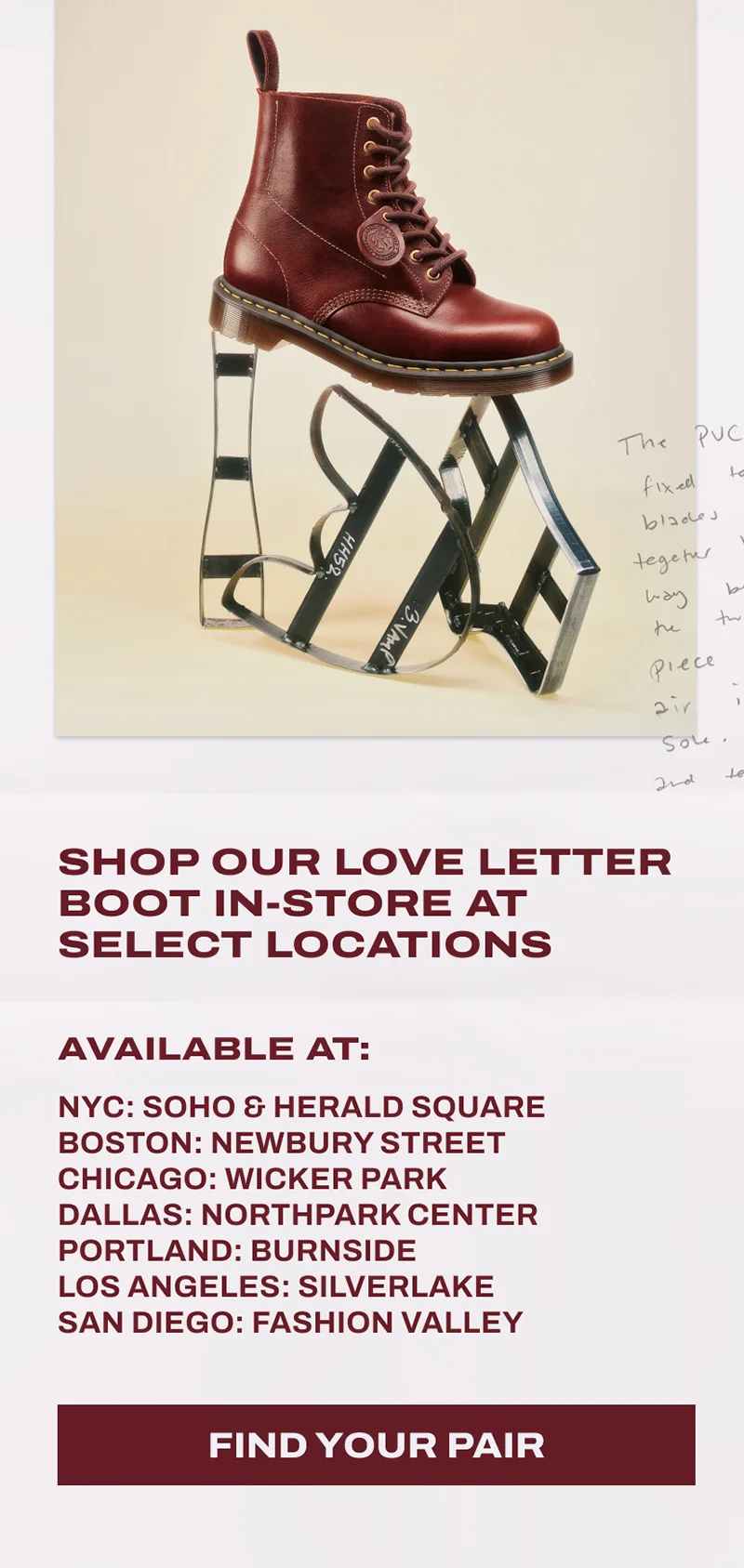 Shop 1460 Loveletter boot in store