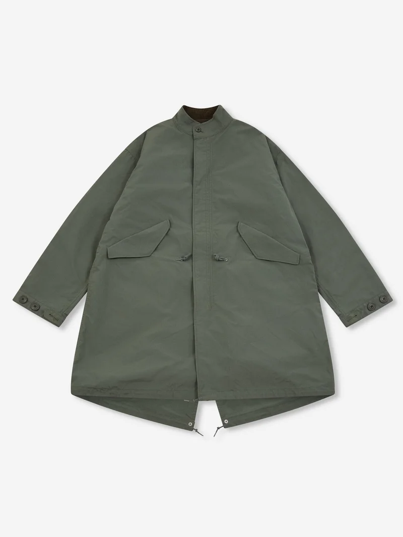 Image of Snow Peak TAKIBI Ripstop Adjustable Fishtail Coat - Olive