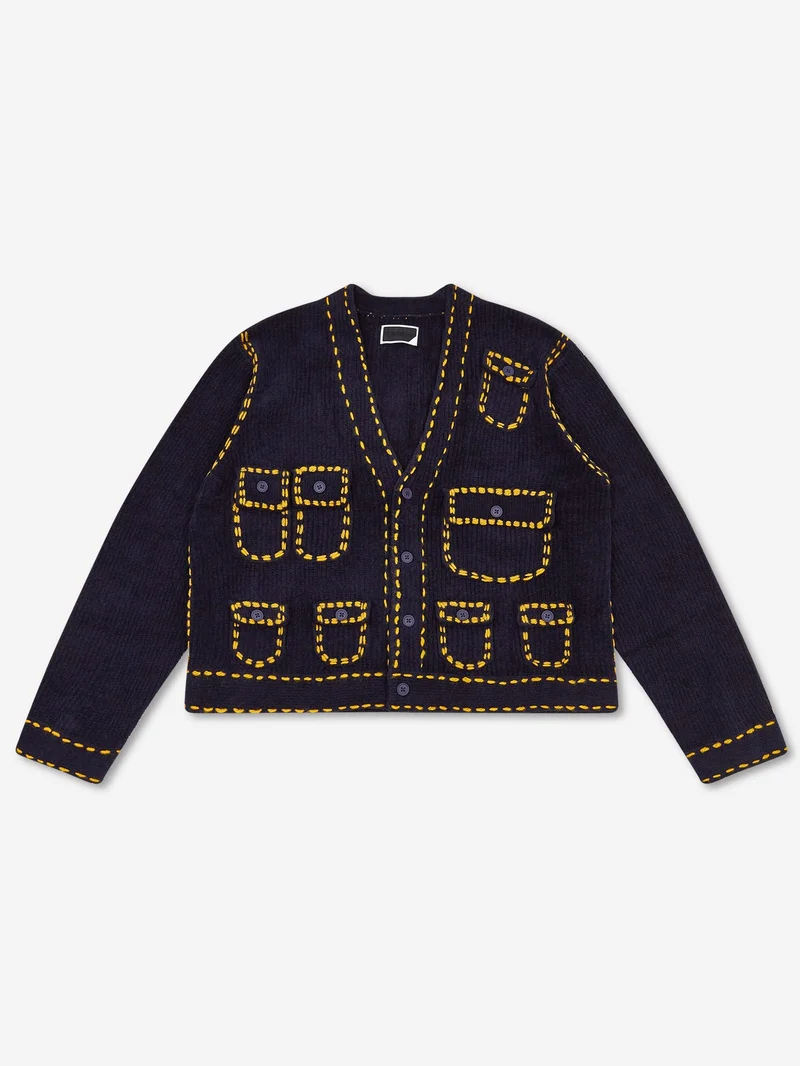 Image of Phingerin PG1 Pocket Cardigan - Navy