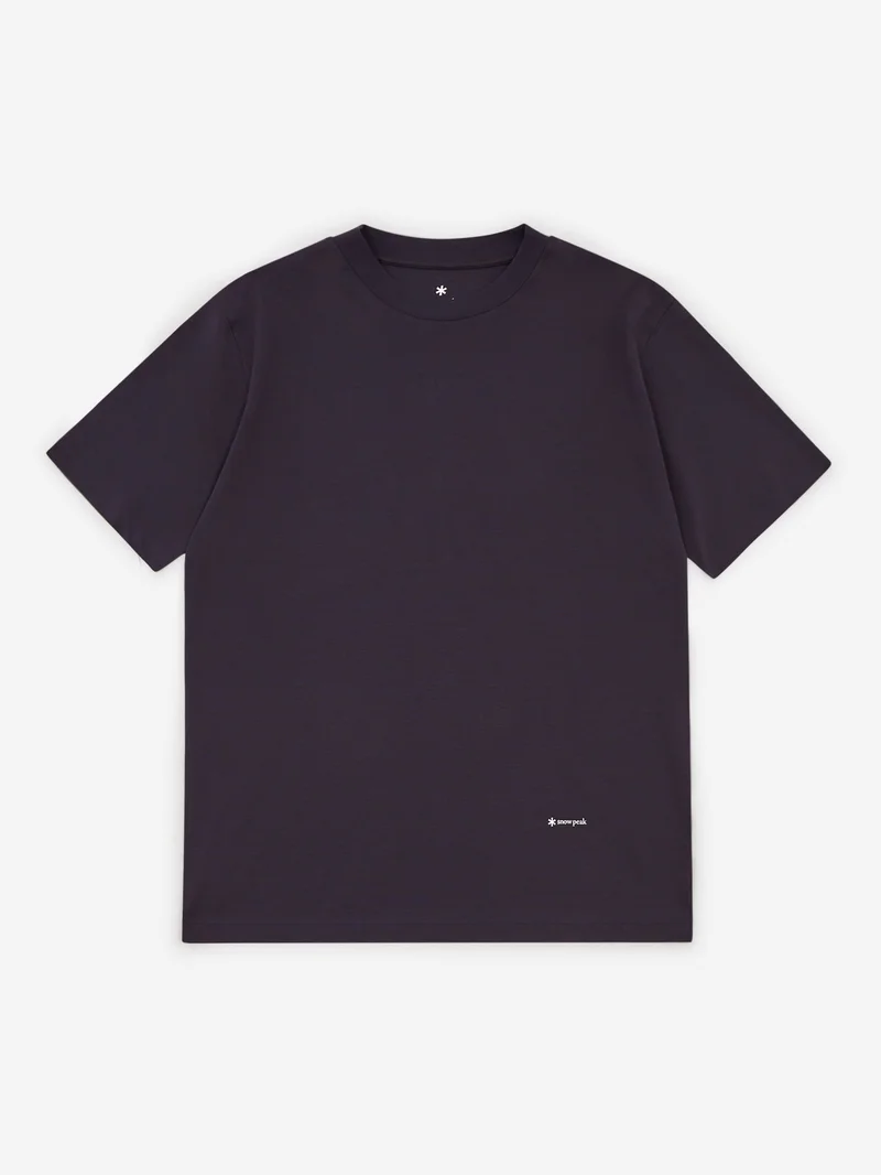 Image of Snow Peak Organic Cotton Mercerized Border T-Shirt - Blue Border