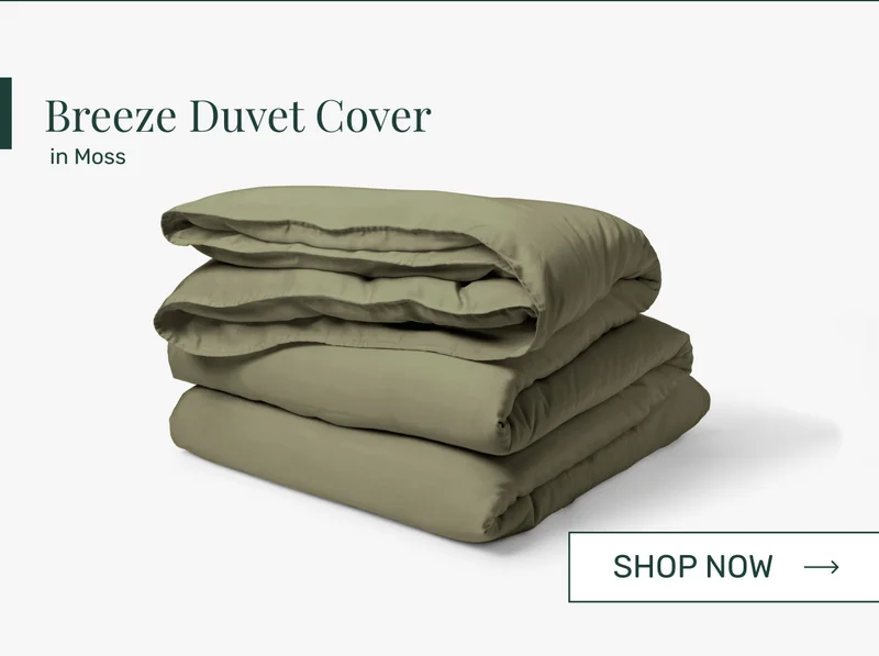 Breeze Duvet Cover in Moss