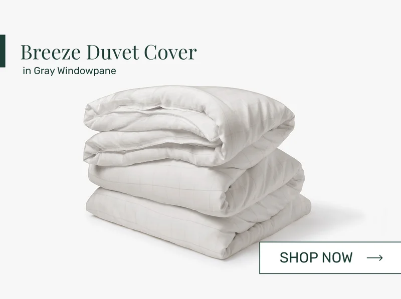 Breeze Duvet Cover in Gray Windowpane