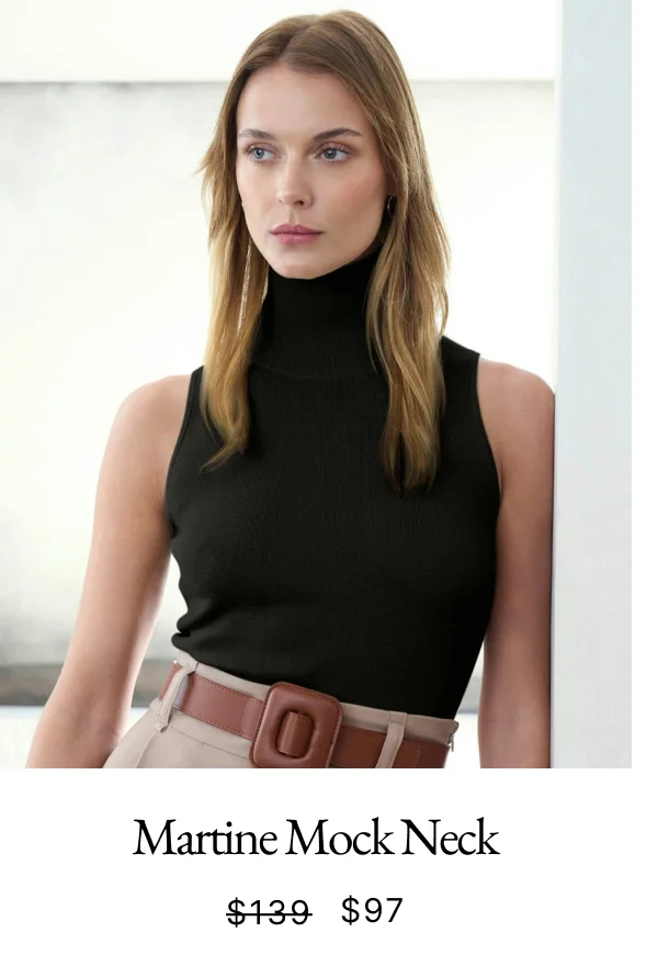 Martine Featherlight Mock Neck