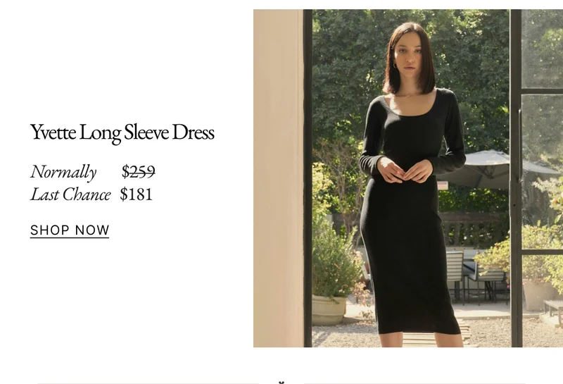 Yvette Featherlight Long Sleeve Dress