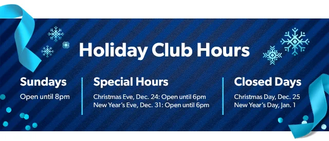 Holiday Club Hours