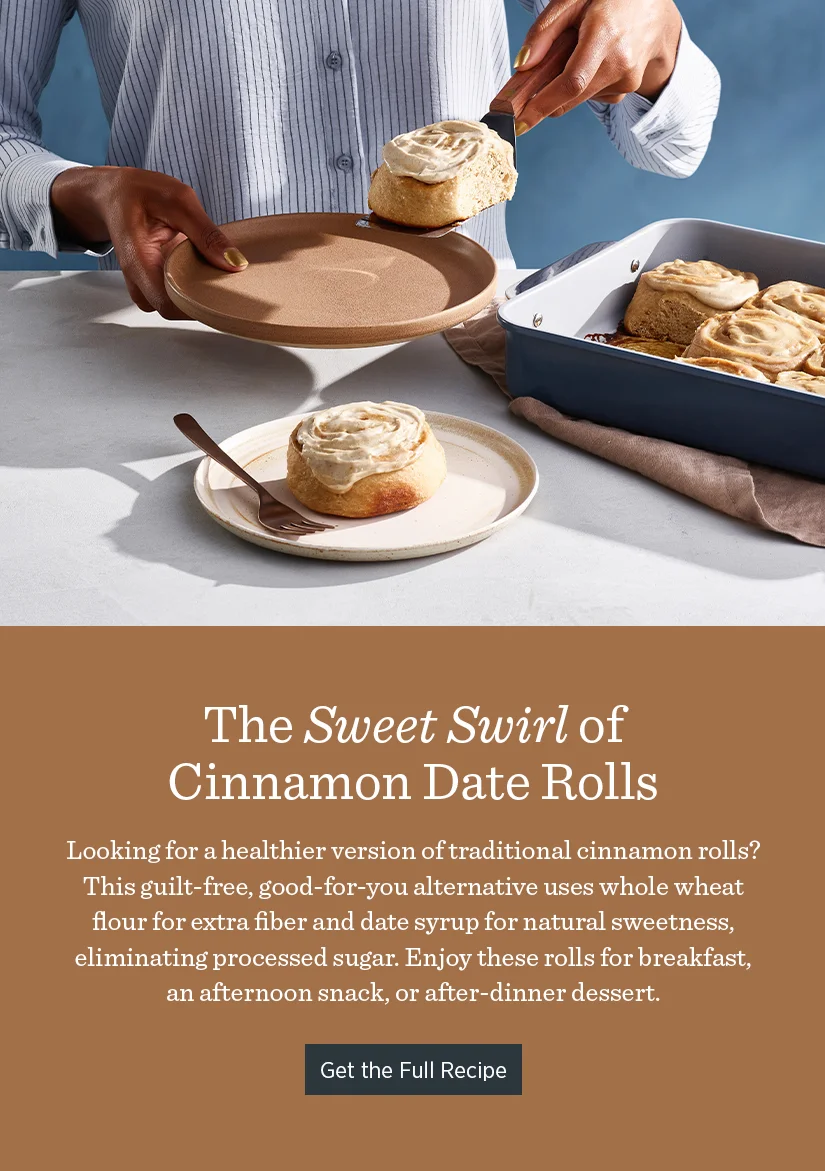 The sweet swirl of cinnamon date rolls.