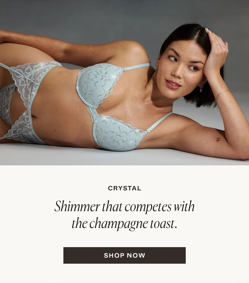 Crystal: Shimmer that competes with the champagne toast.