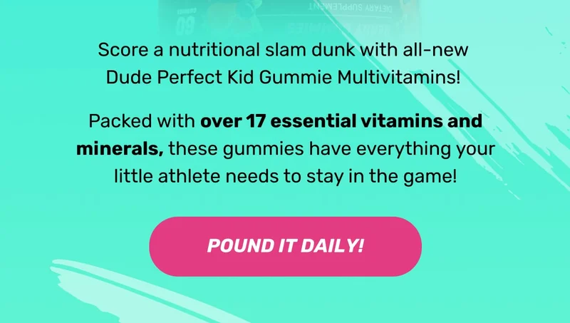 Packed with over 17 essential vitamins and minerals, these gummies have everything your little athlete needs to stay in the game! - POUND IT DAILY!