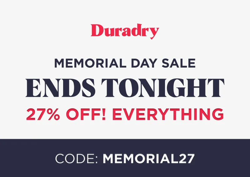 MEMORIAL DAY SALE ENDS TONIGHT 27% off! EVERYTHING
