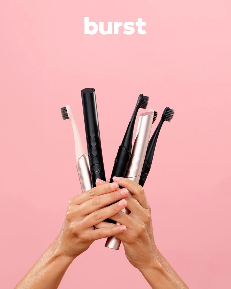 The BURST Curve Sonic Toothbrushes is the perfect travel companion.
