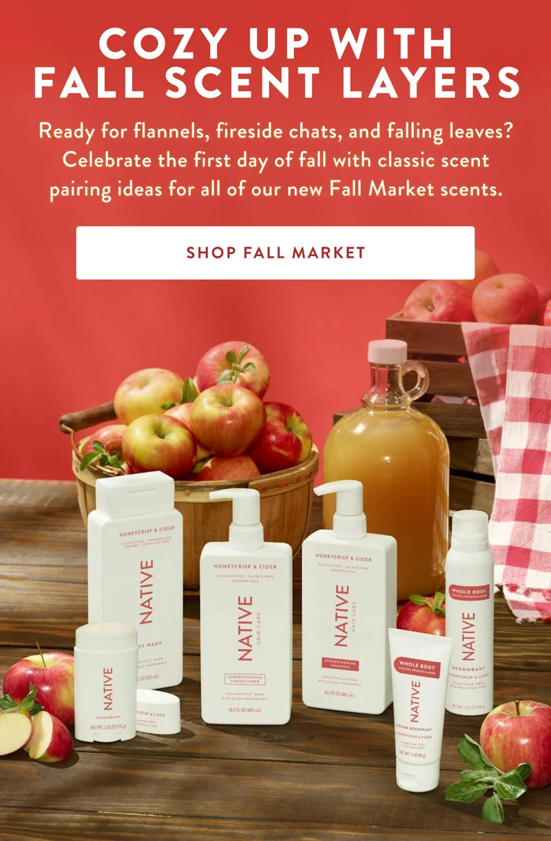 COZY UP WITH FALL SCENT LAYERS | Ready for flannels, fireside chats, and falling leaves? celebrate the first day of fall with classic scent pairing ideas for all of our new Fall Market scents. | SHOP FALL MARKET