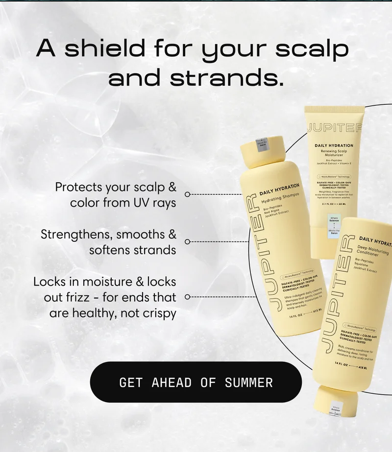 A shield for your scalp  and strands. Protects your scalp & color from UV rays | Strengthens, smooths & softens strands | Locks in moisture & locks out frizz - for ends that are healthy, not crispy | GET AHEAD OF SUMMER