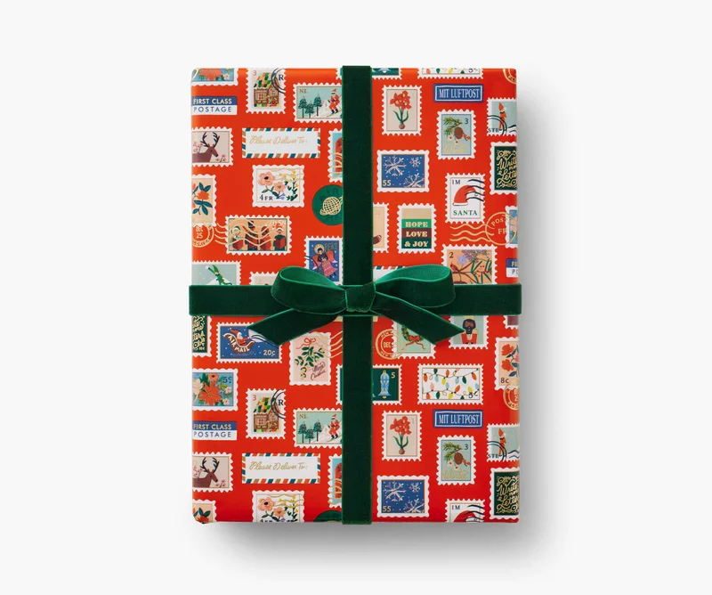Image of Holiday Wrapping Roll - Holiday Stamps