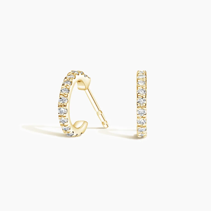 Pavé Diamond Huggie Earrings