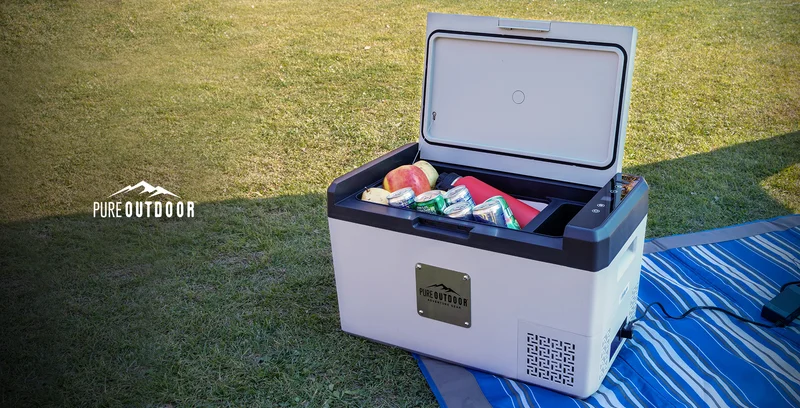 Pure Outdoor by Monoprice Emperor 25 Portable Refrigerator 25L with home and car plug adapters