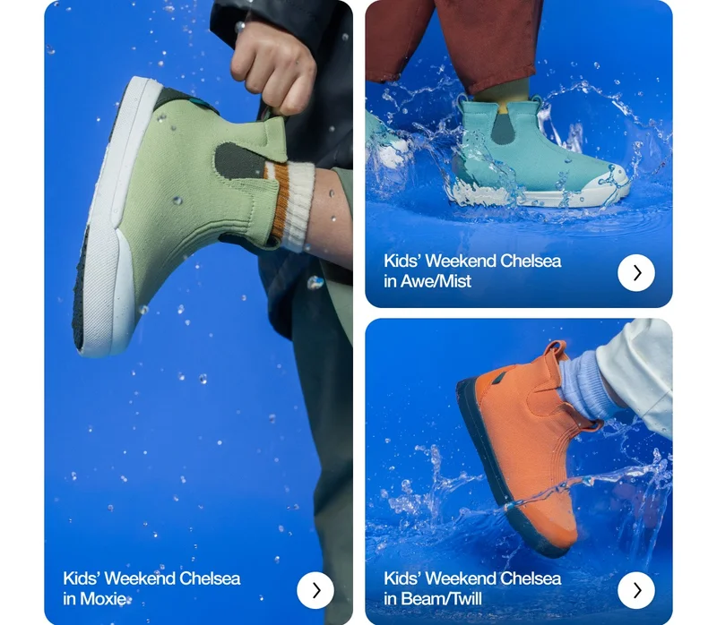Graphic of the Kid' Weekend Chelsea in Moxie. Graphic of the Kid' Weekend Chelsea in Awe/Mist.Graphic of the Kid' Weekend Chelsea in Beam/Twill.