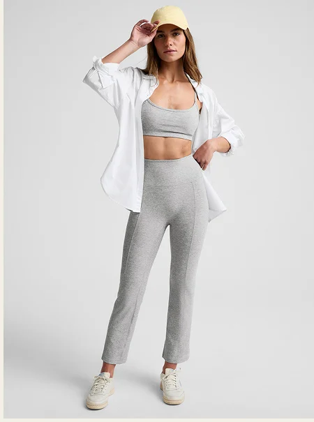 Spacedye Pintuck Kick Flare High Waisted Pant