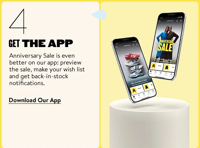 Get the app. Phones open to the Nordstrom app.