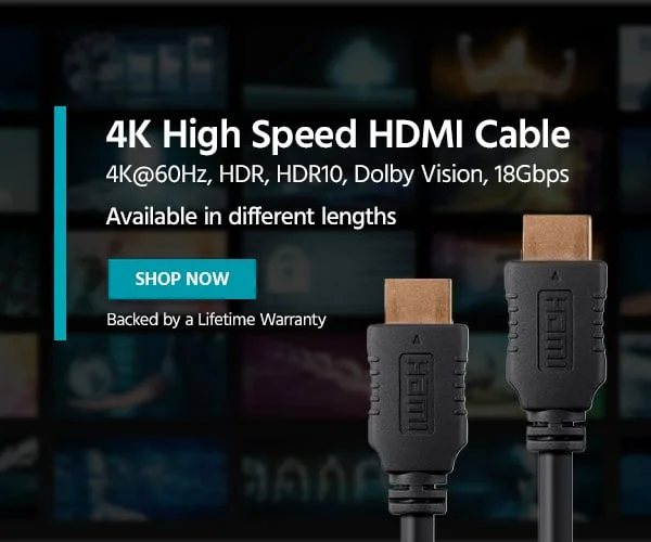 4K High Speed HDMI Cable: 4K@60Hz, HDR, discount code, Dolby Vision, 18Gbps. Backed By A Lifetime Warranty. Shop Now.