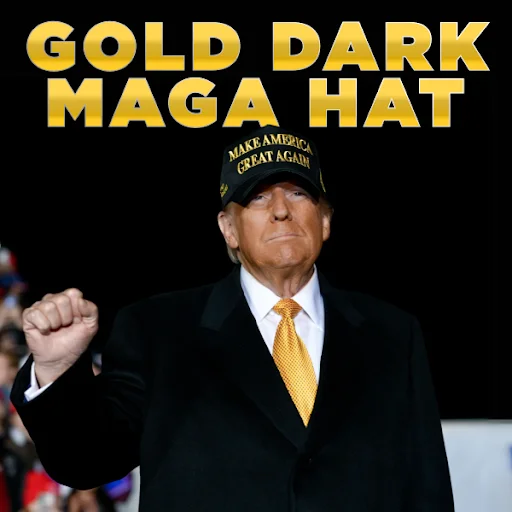 GOLD DARK MAGA HAT