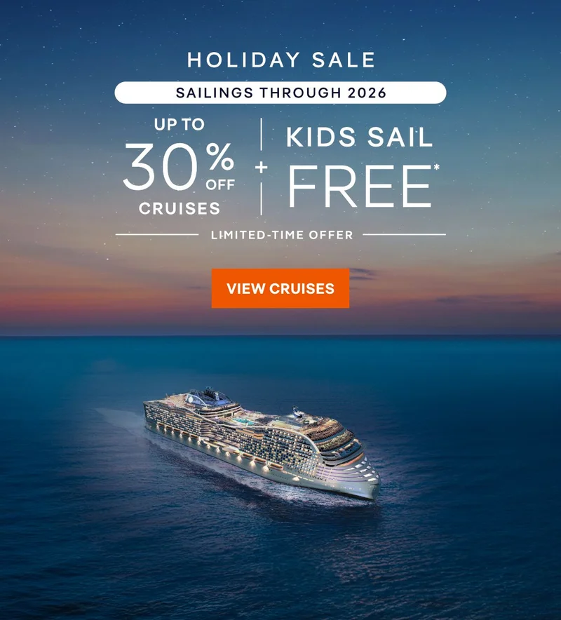 Holiday Sale – Up to 30% Off Cruises + Kids Sail Free* – Sailings Through 2026 – Limited‑Time Offer – Click to View Cruises & Book Now Holiday Sale – Up to 30% Off Cruises + Kids Sail Free* – Sailings Through 2026 – Limited‑Time Offer – Click to View Cruises & Book Now