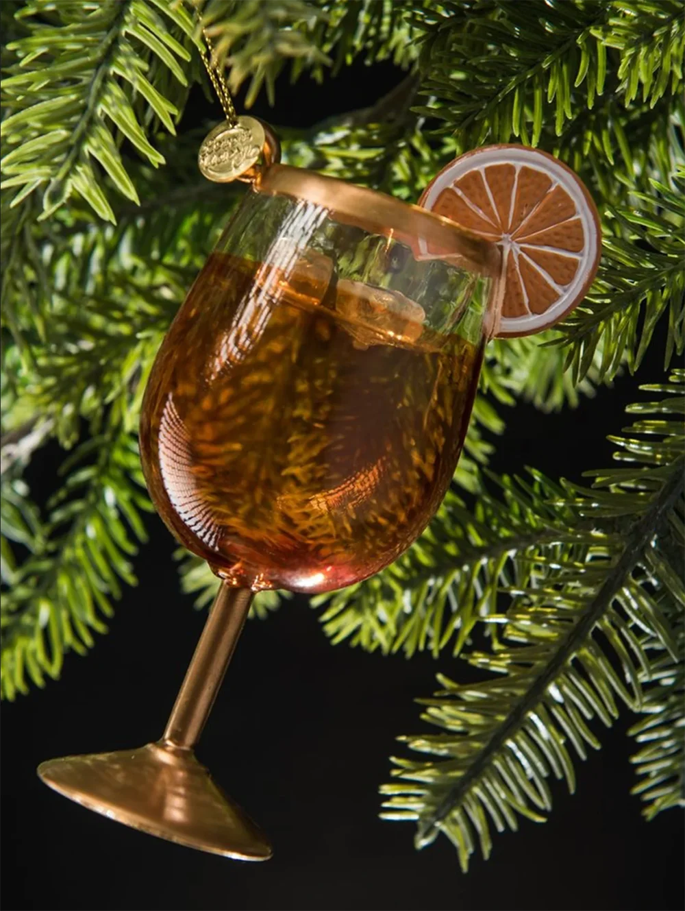 cocktail-shaped ornament