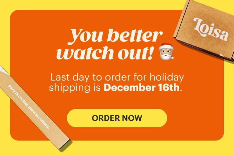 You better watch out! 🎅🏼 Last day to order for holiday shipping is December 16th.