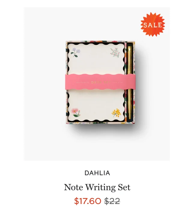 DAHLIA Note Writing Set