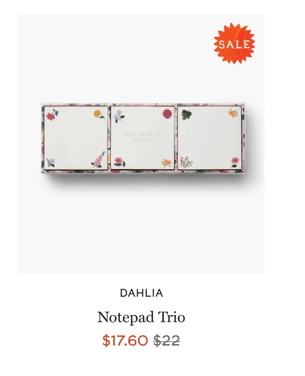 DAHLIA Notepad Trio