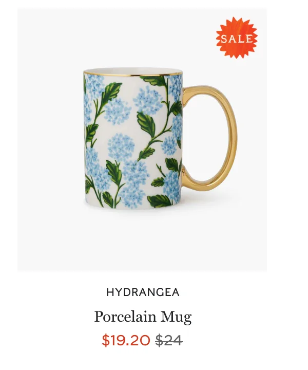 HYDRANGEA Porcelain Mug