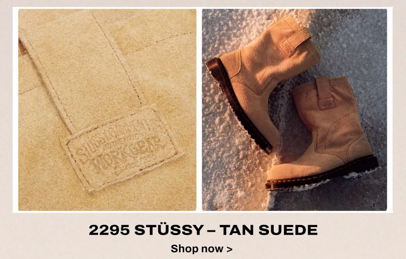 2295 STÜSSY Tan Suede. Shop Now