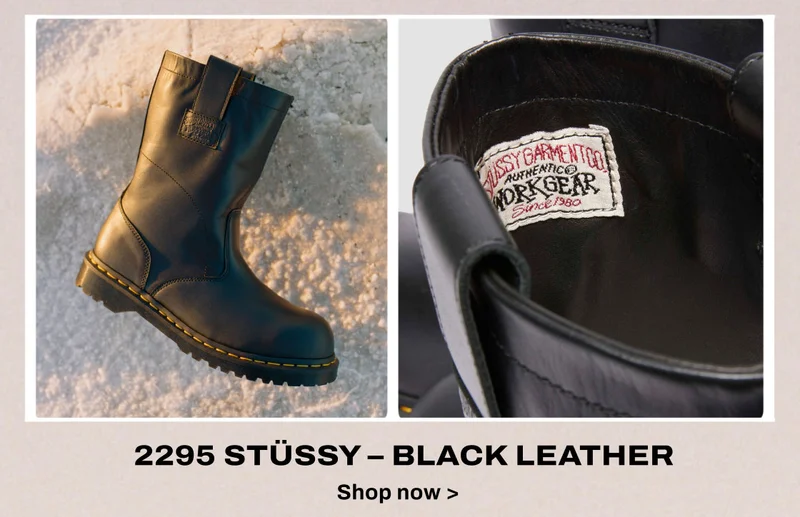 2295 STÜSSY Black Leather. Shop Now