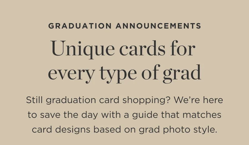 Grad Cards By Photo Style