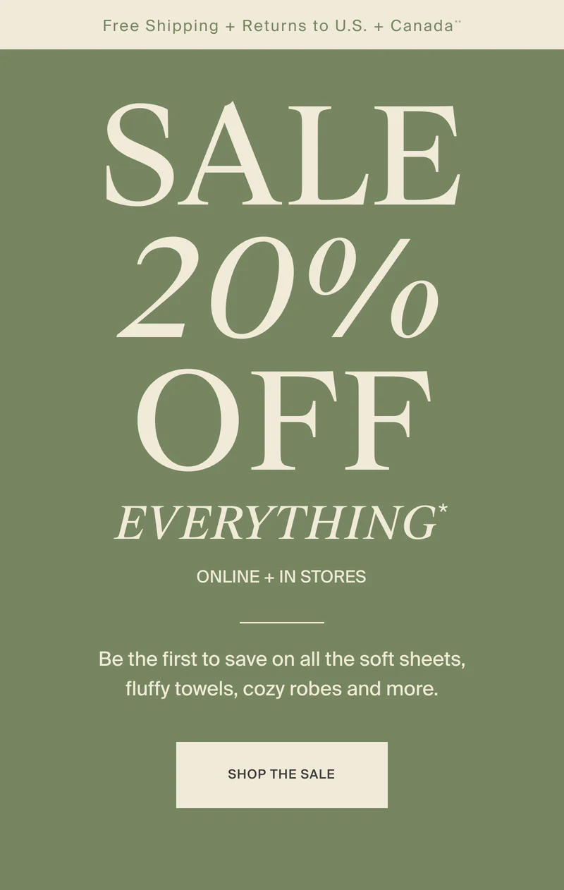 20% OFF EVERYTHING* | SHOP THE SALE