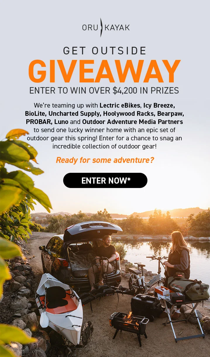 Enter to win over $4,200 in prizes in the Get Outside Giveaway!