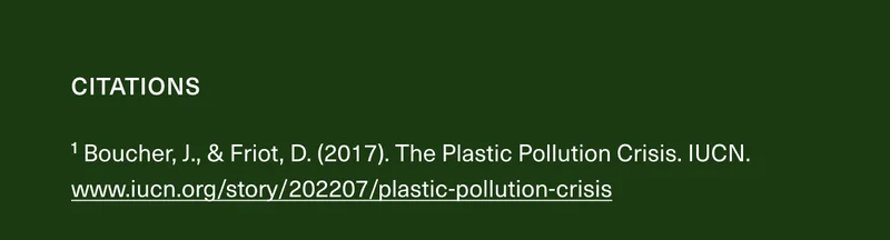 1Boucher, J., & Friot, D. (2017). The Plastic Pollution Crisis. IUCN. https://www.iucn.org/story/202207/plastic-pollution-crisis