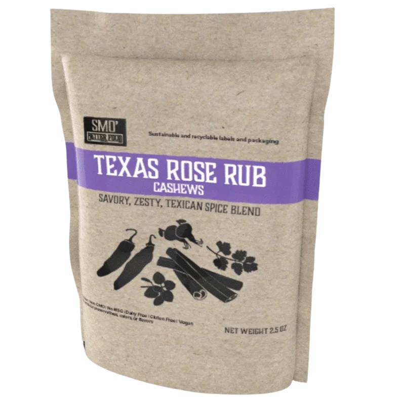 Image of Smo' Better Foods Texas Rose Cashews - Savory, Zesty, Texas Spice Mix