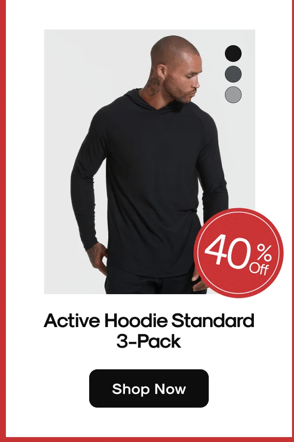 Active Hoodie Standard 3-Pack