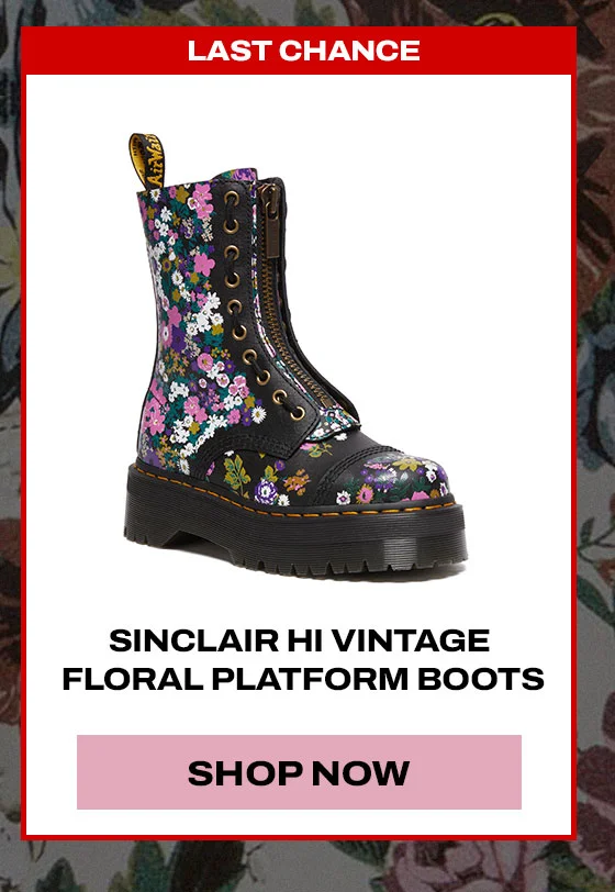 SINCLAIR HI VINTAGE FLORAL PLATFORM BOOTS